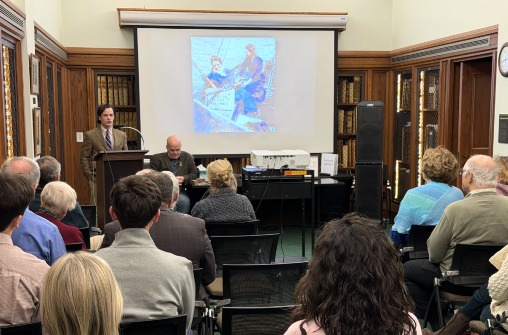 December 2025 Erskine Childers event at Boston College's Burns Library